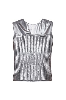 Silver Gunmetal Vest available only at Pernia's Pop Up Shop. 2023