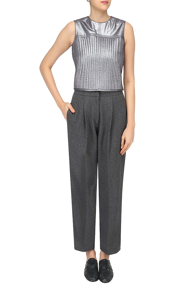 Silver Gunmetal Vest available only at Pernia's Pop Up Shop.