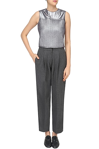 Silver Gunmetal Vest by Echo Studio