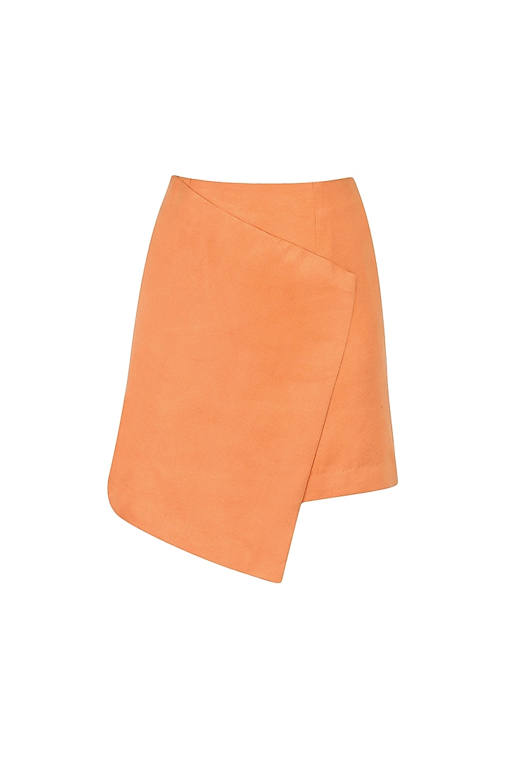 Orange Suede Skirt by Echo