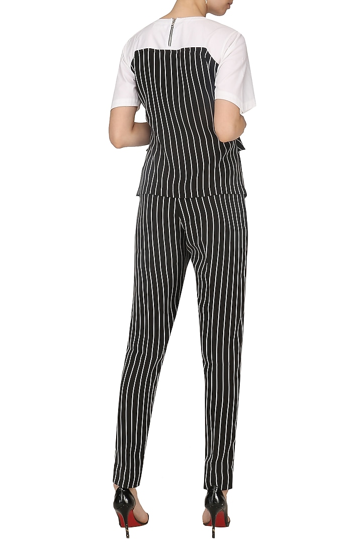 Black and white striped peplum top available only at Pernia's Pop Up Shop.