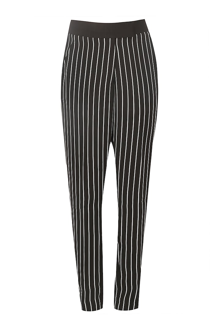 Black and White Striped Pants by Echo