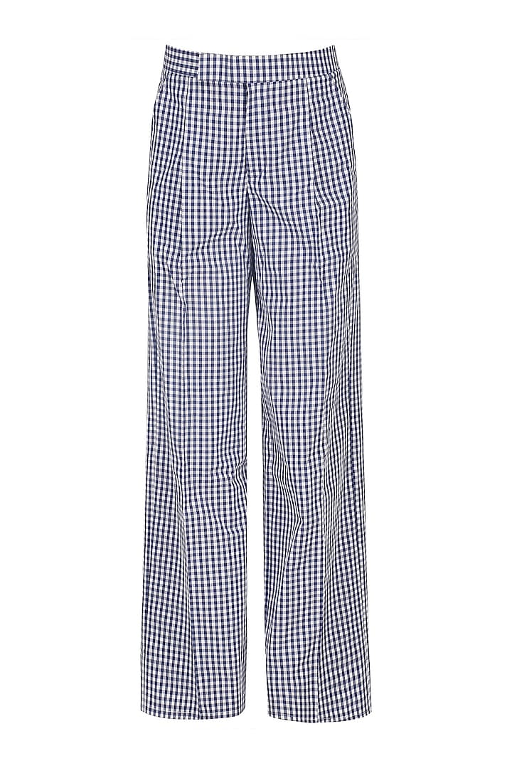 Blue and white gingham checked pants available only at Pernia's Pop Up ...