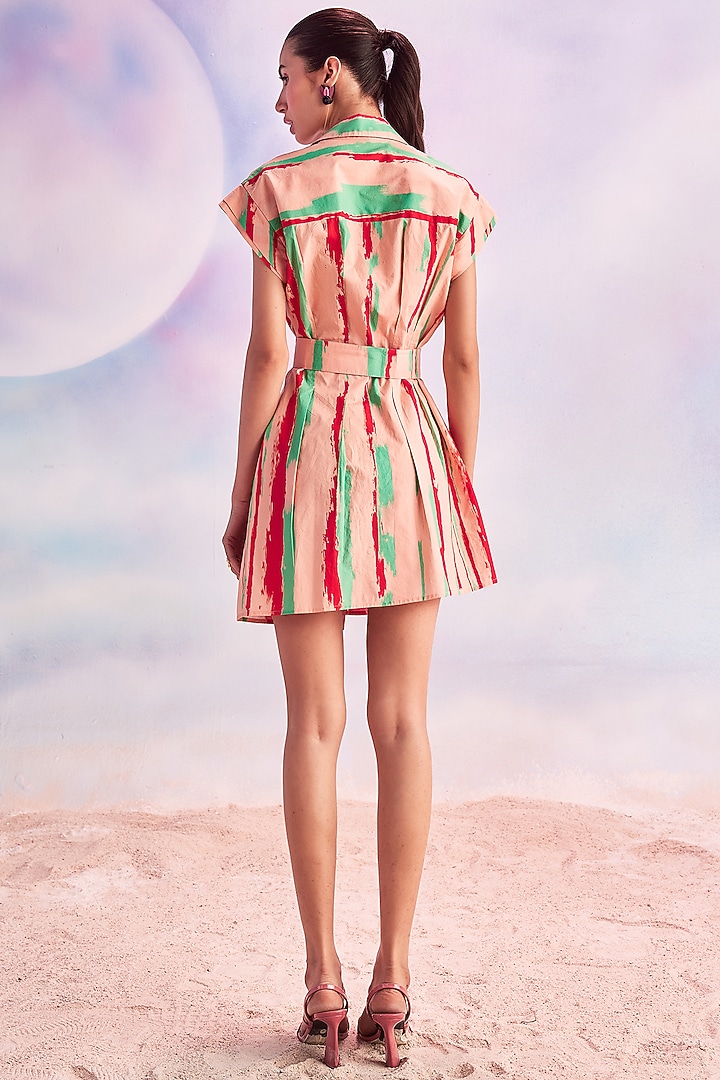 Pink Cotton Mini Summer Dress by HOUSE OF EDA at Pernia's Pop Up Shop