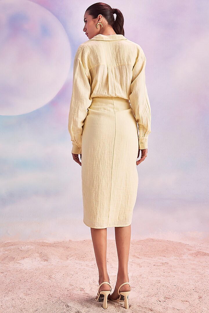 Lemon Sorbet Cotton Midi Summer Dress by HOUSE OF EDA at Pernia's Pop Up Shop