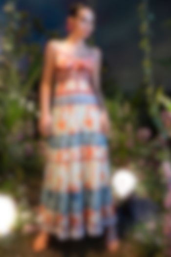 Multi-Colored Cotton Printed Maxi Summer Dress by HOUSE OF EDA at Pernia's Pop Up Shop