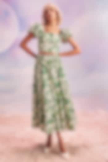 Arizona Green Cotton Co-Ord Set  by HOUSE OF EDA at Pernia's Pop Up Shop