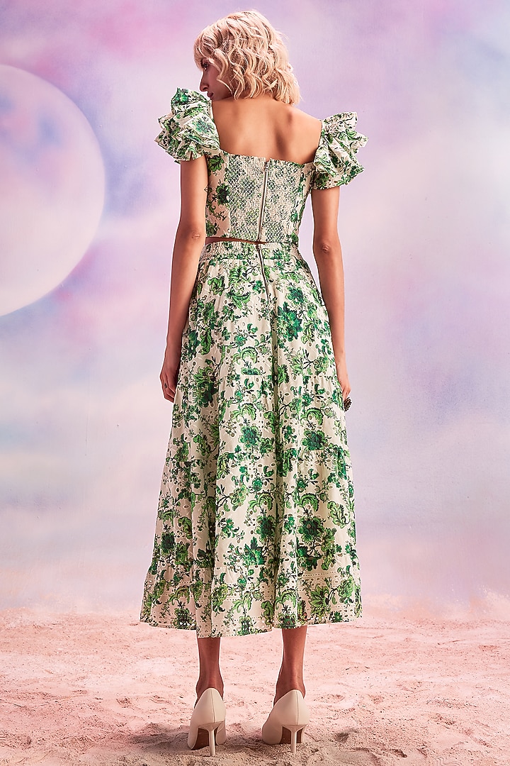 Arizona Green Cotton Co-Ord Set  by HOUSE OF EDA at Pernia's Pop Up Shop