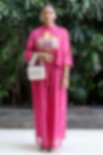Purple Viscose Silk Patch Work Co-Ord Set by EEDA at Pernia's Pop Up Shop