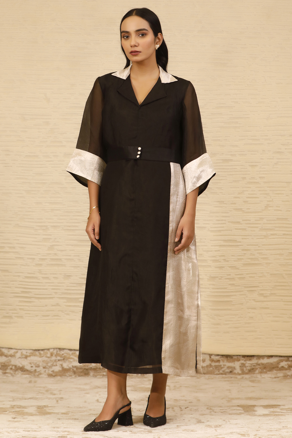 Black Silk Organza Dress by EEDA at Pernia's Pop Up Shop