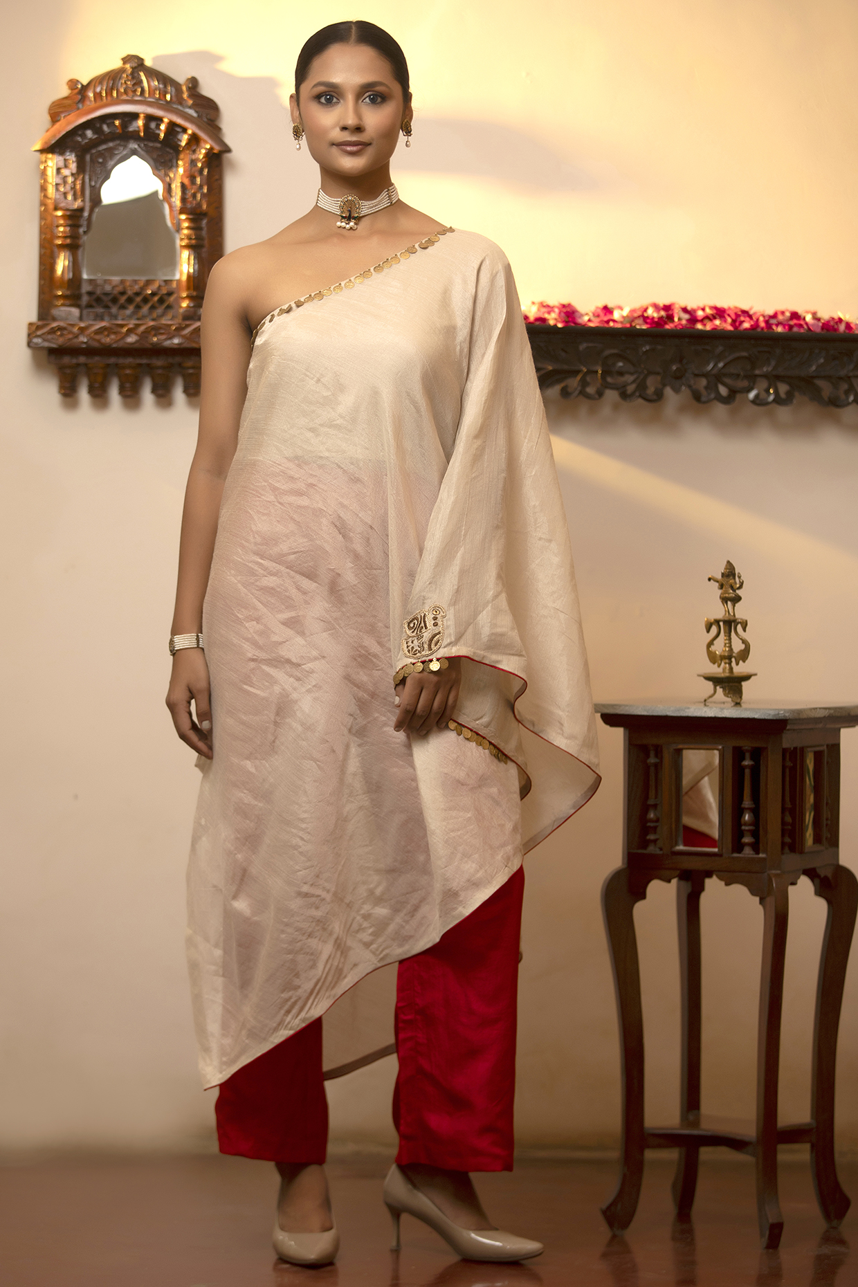 Silver colour punjabi suit discount