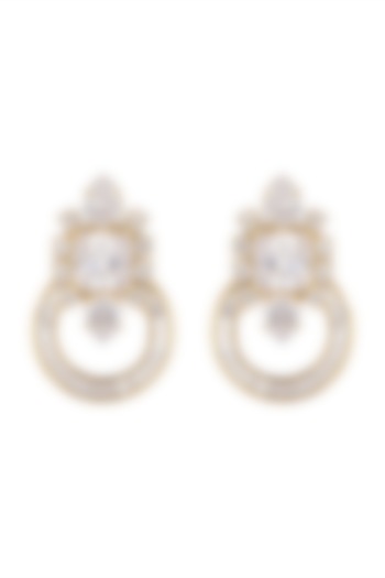 Gold Plated Brass Earrings by AETEE
