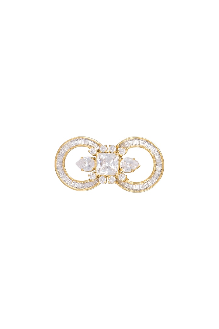 Gold Finish Cz Ring by AETEE
