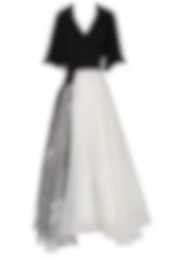 Black and white asymmetrical bouffant gown available only at Pernia's Pop Up Shop.