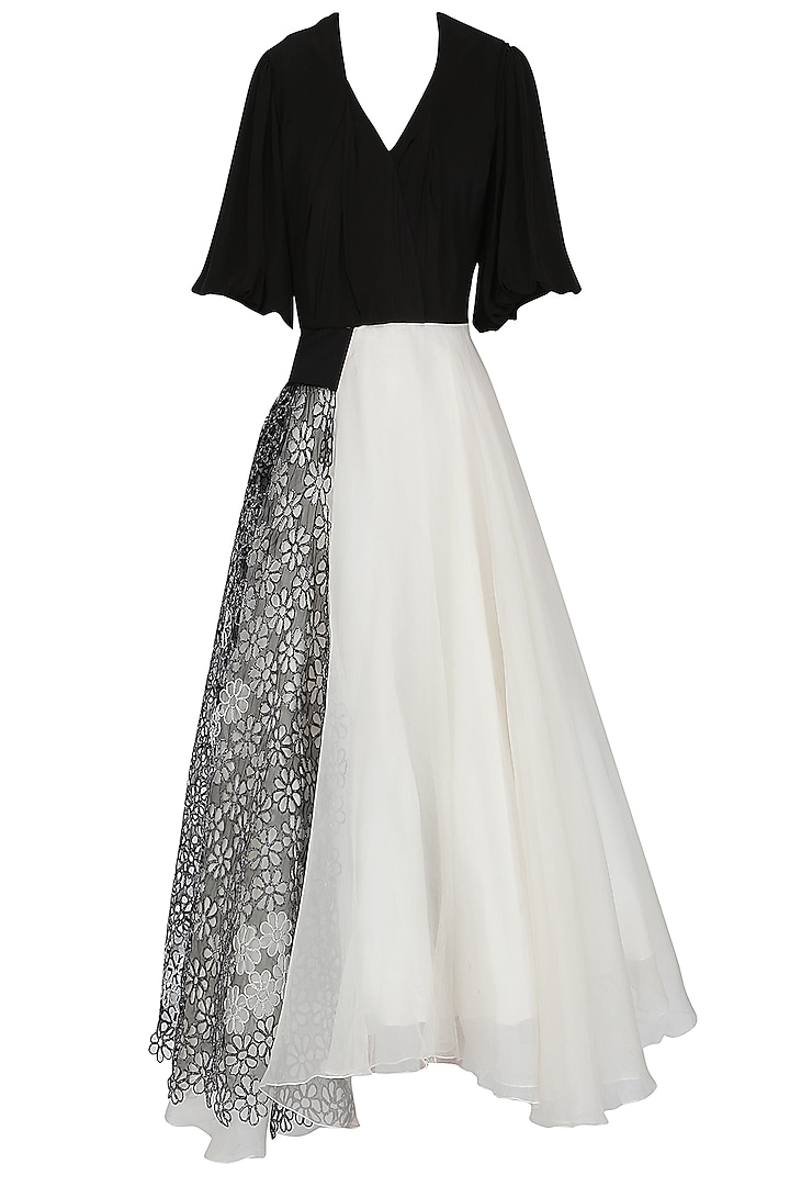 Black and white asymmetrical bouffant gown available only at Pernia's Pop Up Shop.