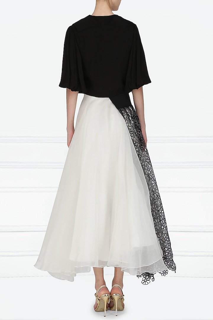 Black and white asymmetrical bouffant gown available only at Pernia's Pop Up Shop.