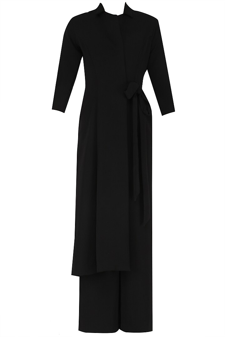 Black side tie-up jumpsuit available only at Pernia's Pop Up Shop.