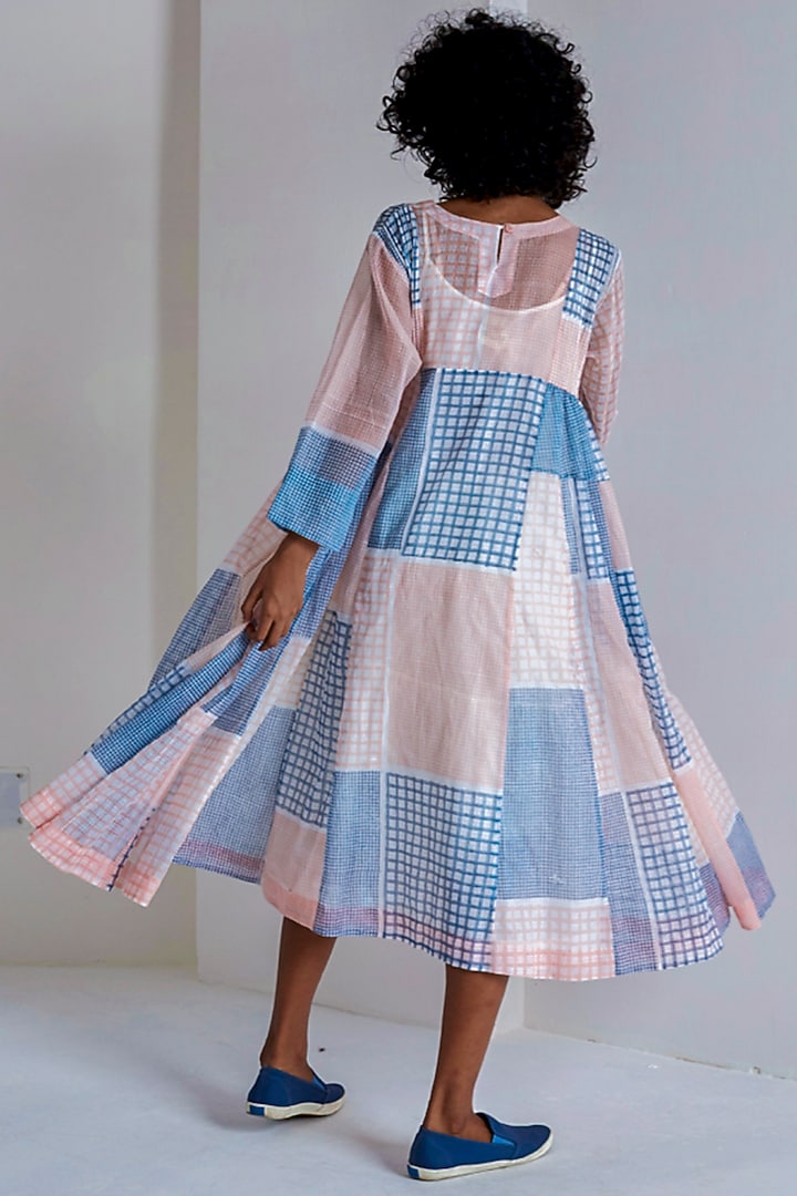 Multi Colored Kota Doriya Vacation Dress by EKA at Pernia's Pop Up Shop
