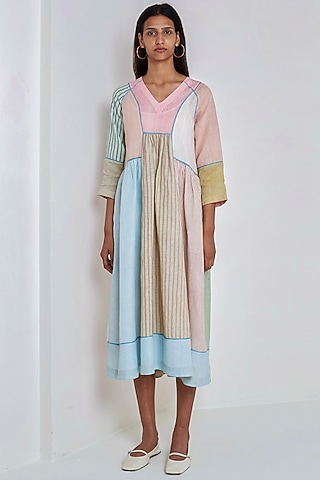 Multi Colored Printed Dress by EKA