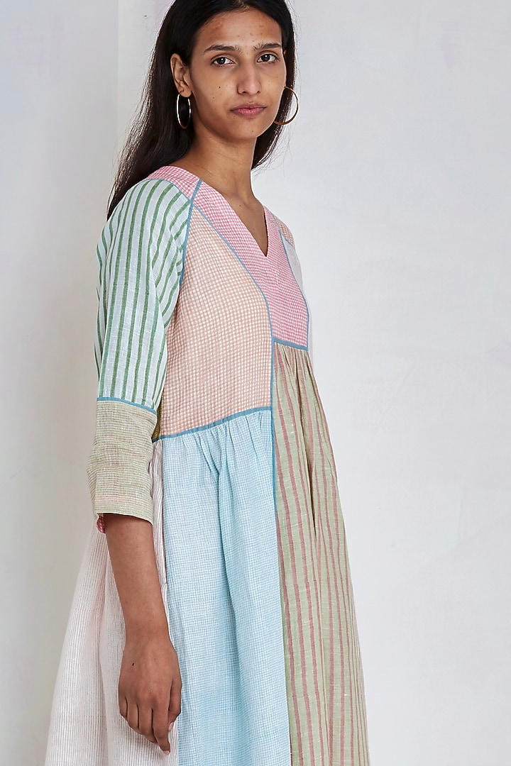 Multi Colored Printed Vacation Dress by EKA at Pernia's Pop Up Shop