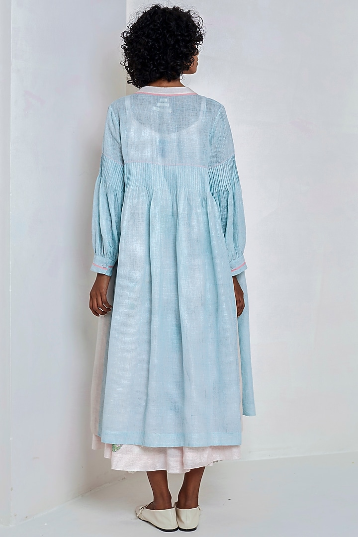 Sky Blue Printed Over Vacation Dress by EKA at Pernia's Pop Up Shop