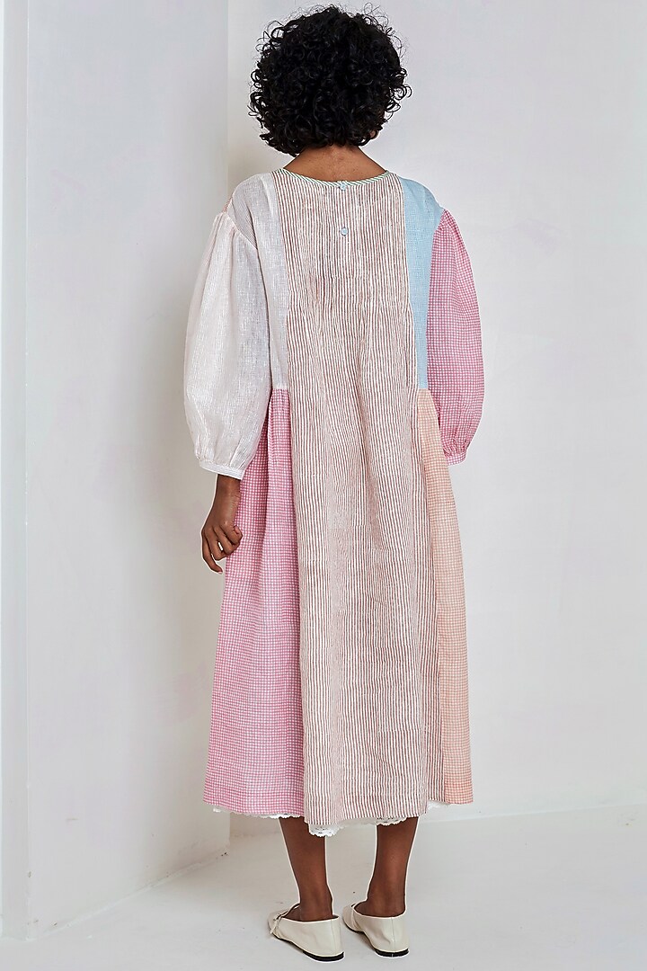 Multi Colored Patchwork Printed Vacation Dress by EKA at Pernia's Pop Up Shop
