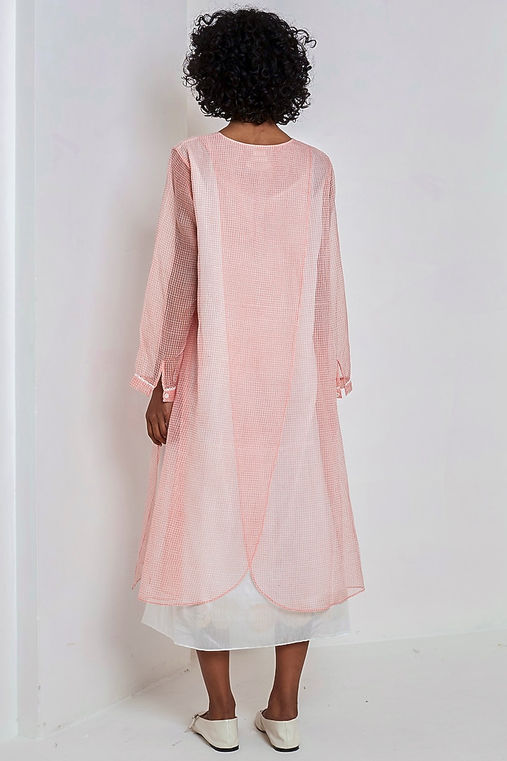 Pink Block Printed Summer Dress by EKA at Pernia's Pop Up Shop