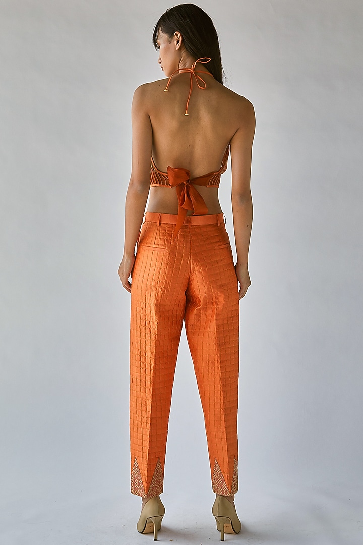 Orange Pencil Pants by Ek Katha at Pernia's Pop Up Shop