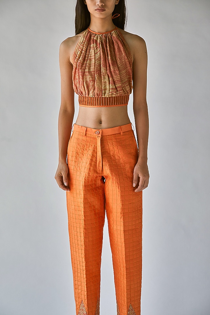 Orange Pencil Pants by Ek Katha at Pernia's Pop Up Shop