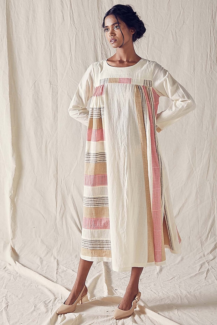 Ivory Khadi Cotton & Organic Cotton Dress by Ek Katha