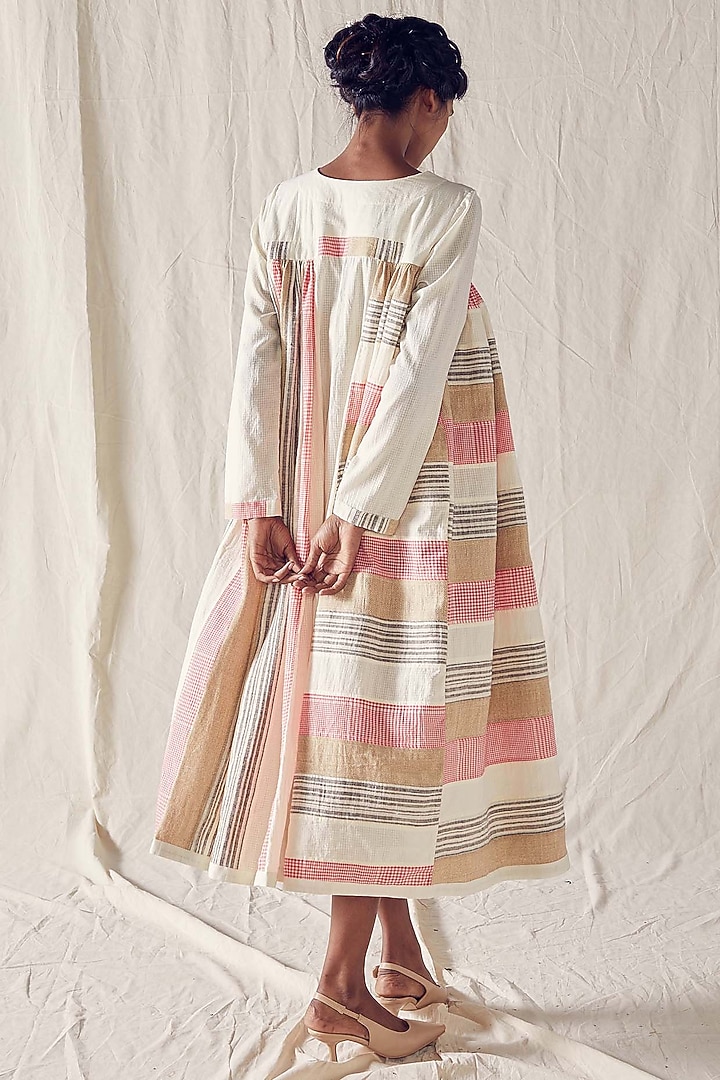 Ivory Khadi Cotton & Organic Cotton Summer Dress by Ek Katha at Pernia's Pop Up Shop