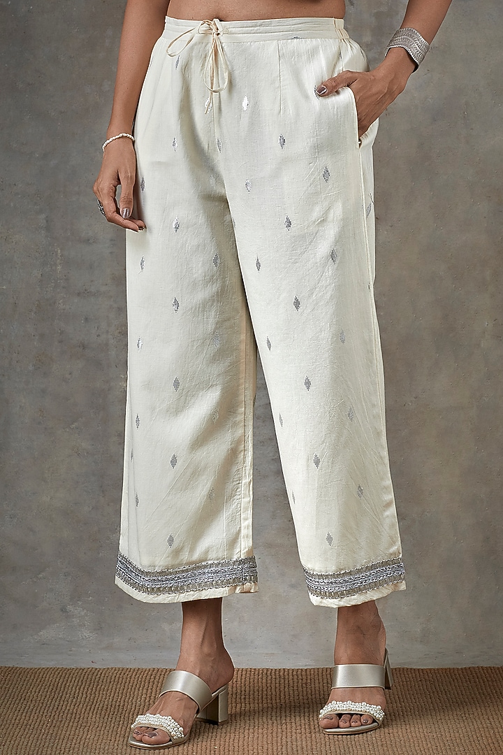Ecru Cotton Kurta Set by Ekanya at Pernia's Pop Up Shop