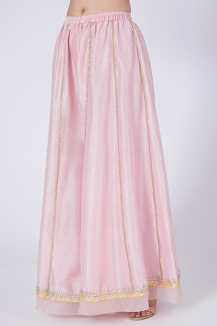 Pink Gota Embroidered Wedding Sharara Set by Ekta Singh at Pernia's Pop Up Shop