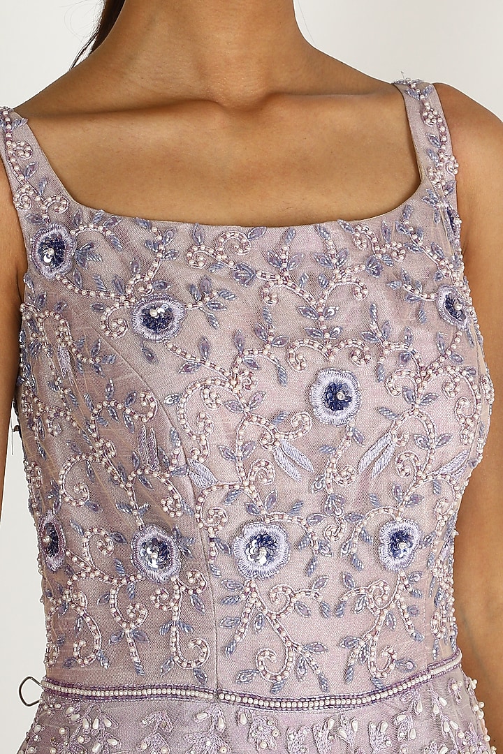 Lilac Pearl Embroidered Engagement Gown by Sonal at Pernia's Pop Up Shop