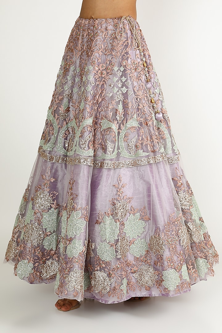 Lilac Embroidered Wedding Lehenga Set by Sonal at Pernia's Pop Up Shop