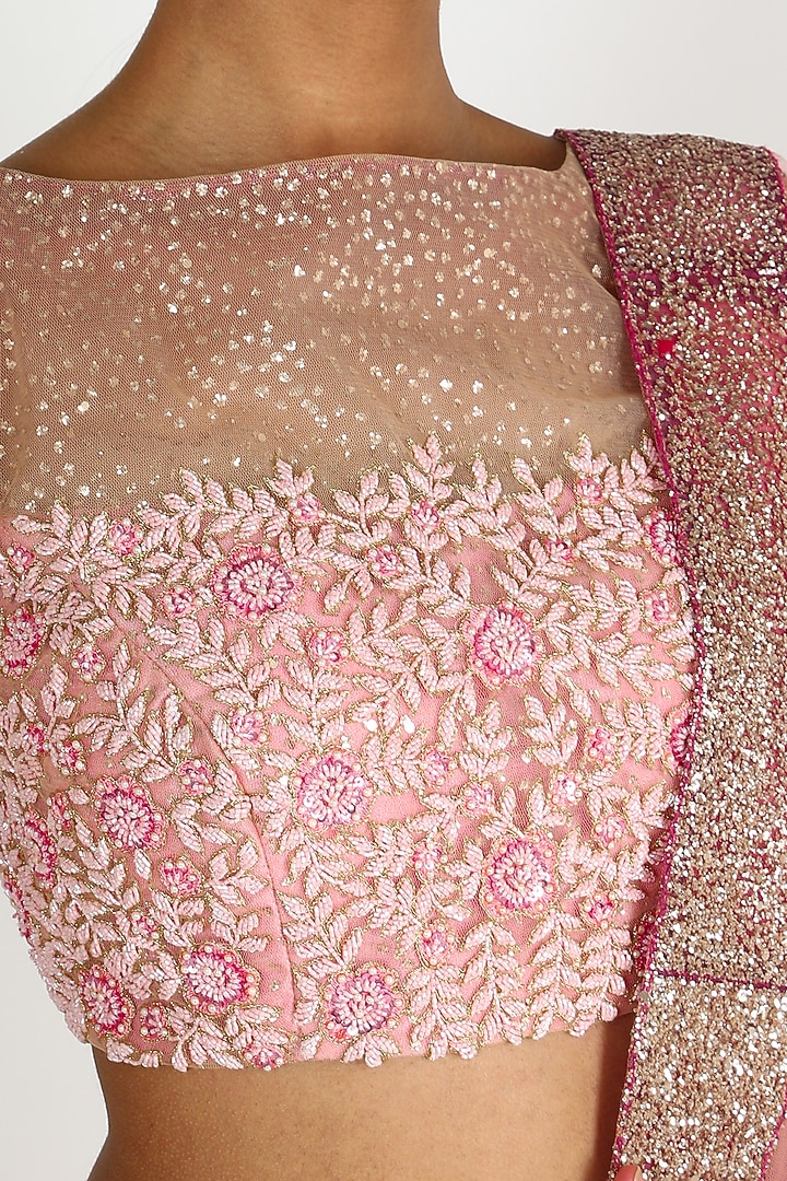 Orange Embroidered Wedding Lehenga Set by Sonal at Pernia's Pop Up Shop