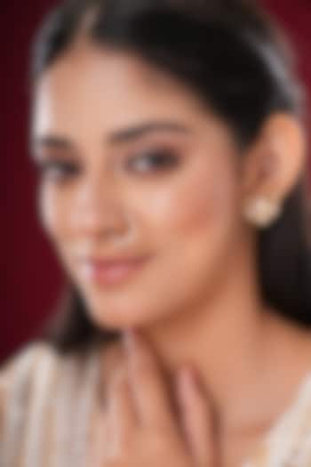 Gold Finish Kundan Polki Nath by EKATHVA JAIPUR at Pernia's Pop Up Shop