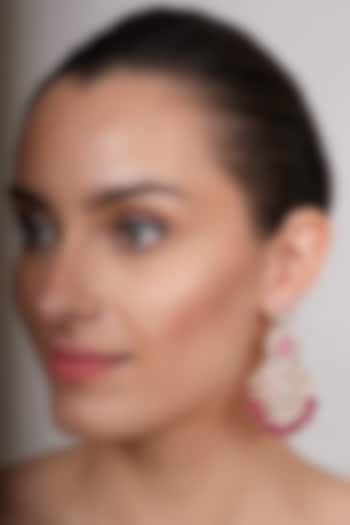 Gold Plated Kundan Polki Dangler Earrings by EKATHVA JAIPUR at Pernia's Pop Up Shop