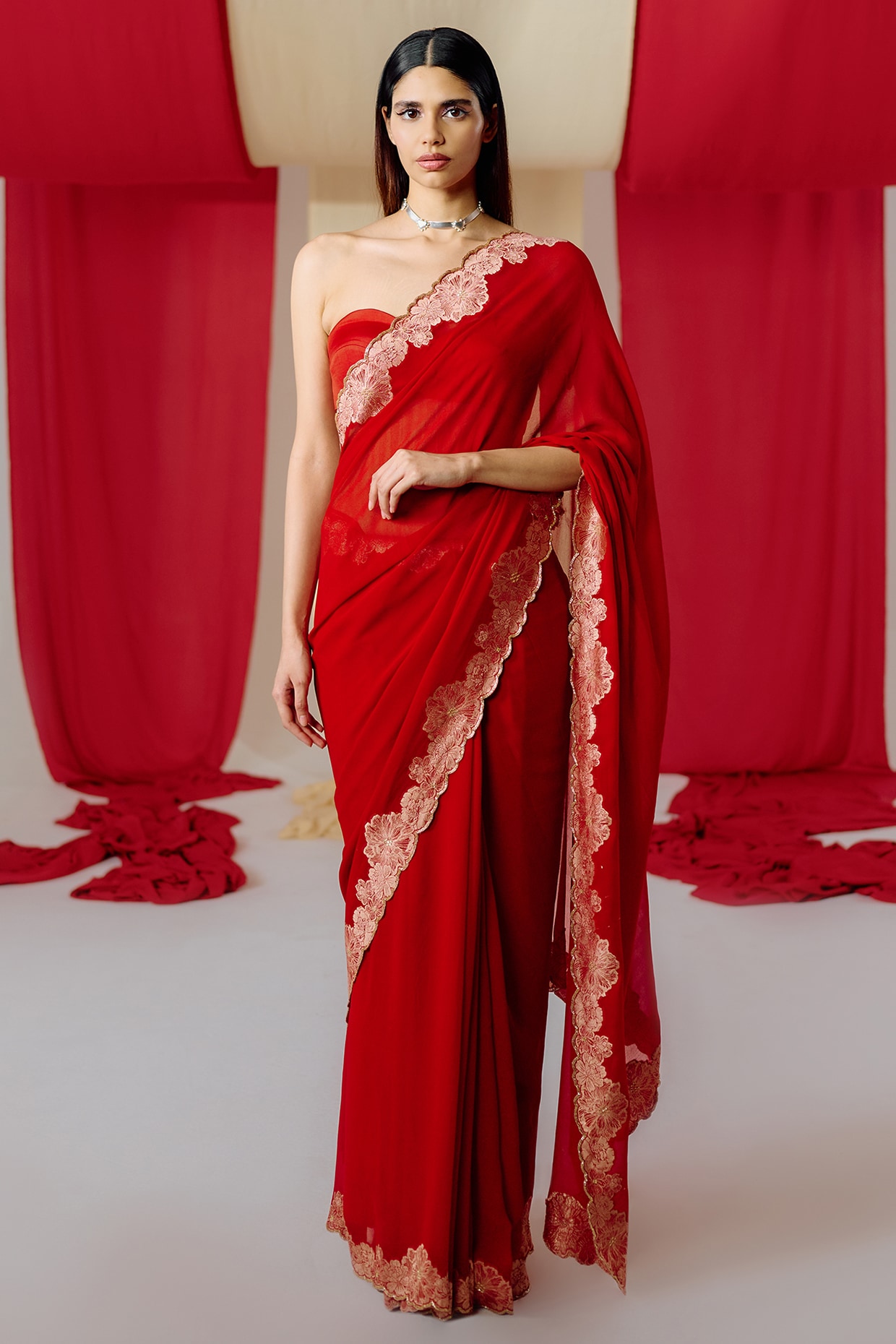 Buy online Women's Bandhani Red Colored Saree With Blouse from ethnic wear  for Women by Cnh for ₹800 at 60% off | 2024 Limeroad.com