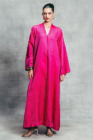 Rani Handwoven Banarasi Kaftan by Ekaya