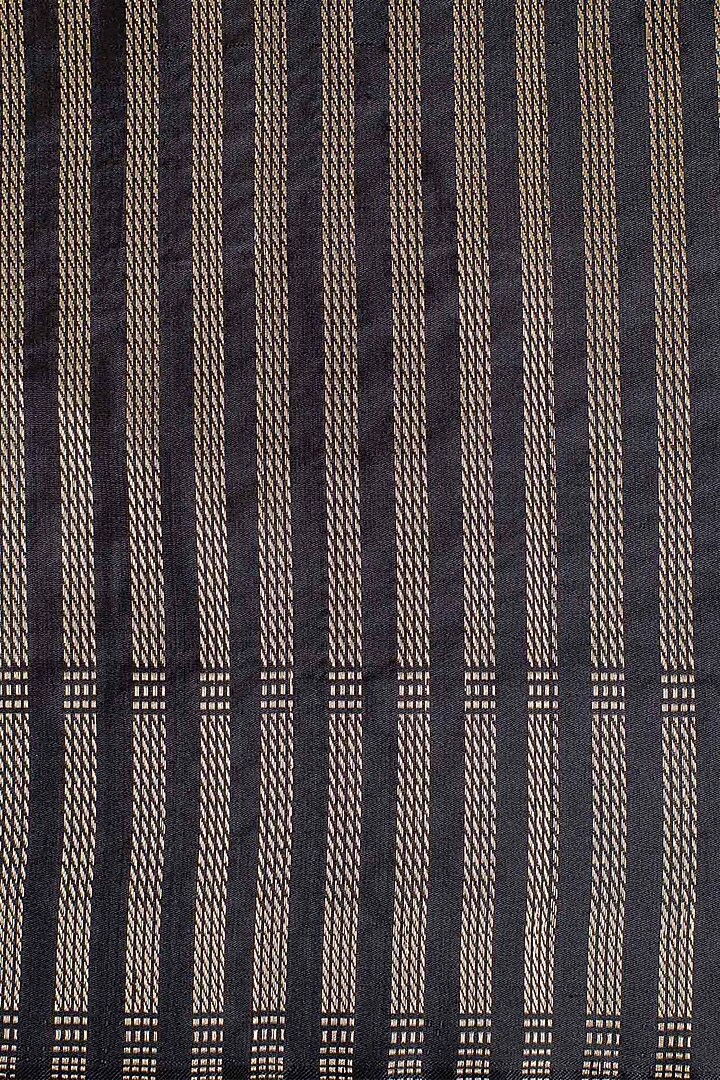 Black Silk Handwoven Wedding Saree by Ekaya at Pernia's Pop Up Shop