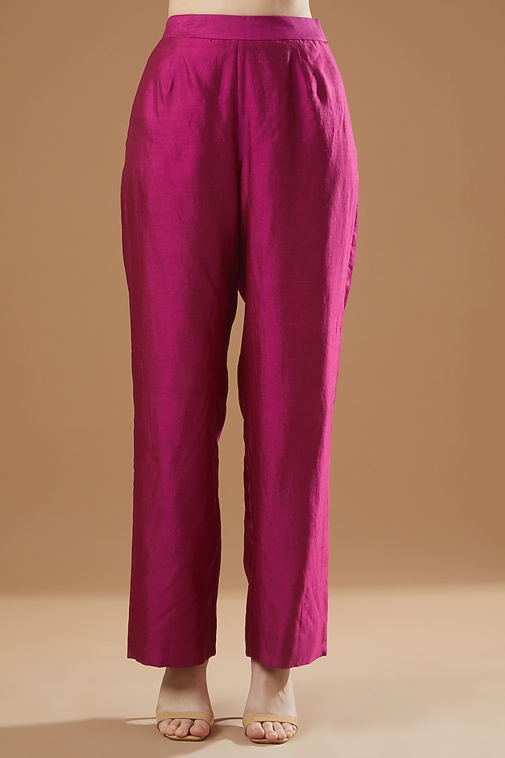 Berry Organza & Silk Co-Ord Set by AROHI at Pernia's Pop Up Shop