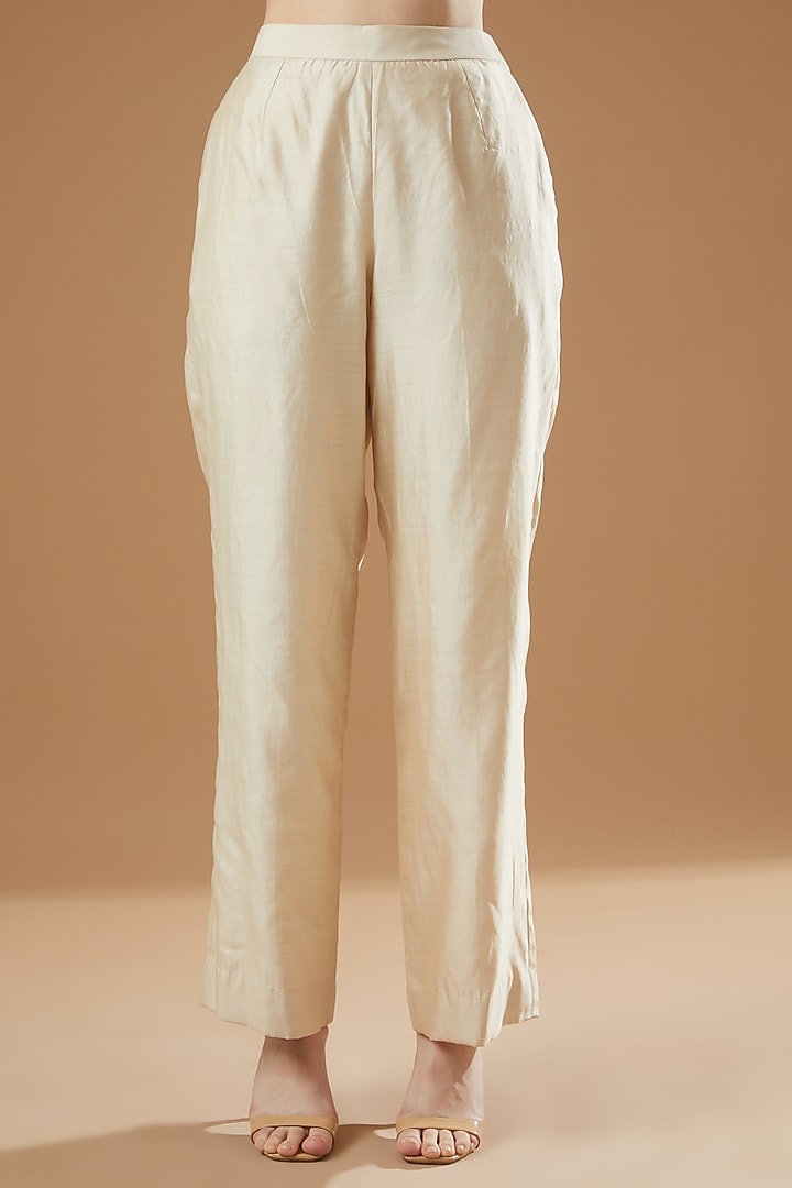 Ivory Organza & Silk Co-Ord Set by AROHI at Pernia's Pop Up Shop