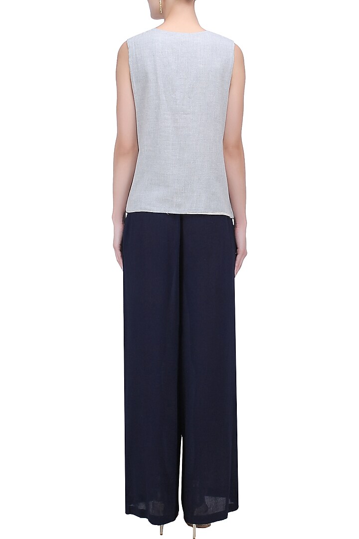 Agean grey crossover detail top available only at Pernia's Pop Up Shop.