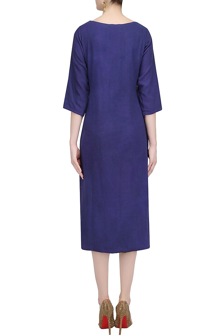 Blue embroidered long tunic available only at Pernia's Pop Up Shop.