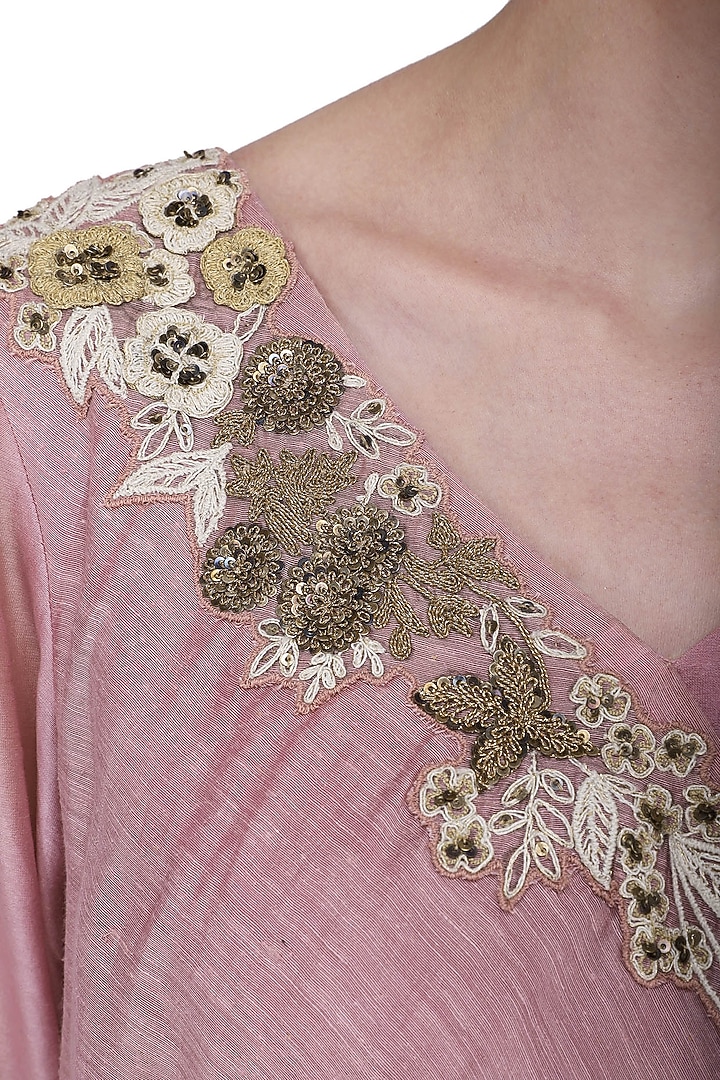 Lilac embroidered drape anarkali gown available only at Pernia's Pop Up Shop.