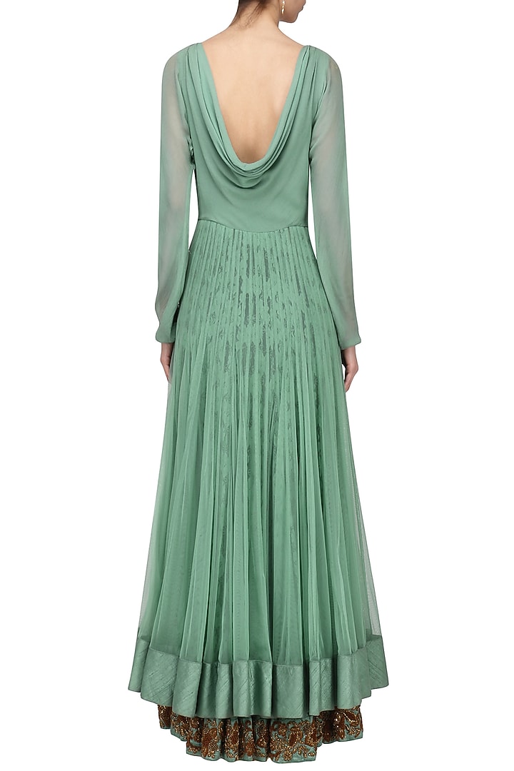 Ash blue embroidered gown available only at Pernia's Pop Up Shop.