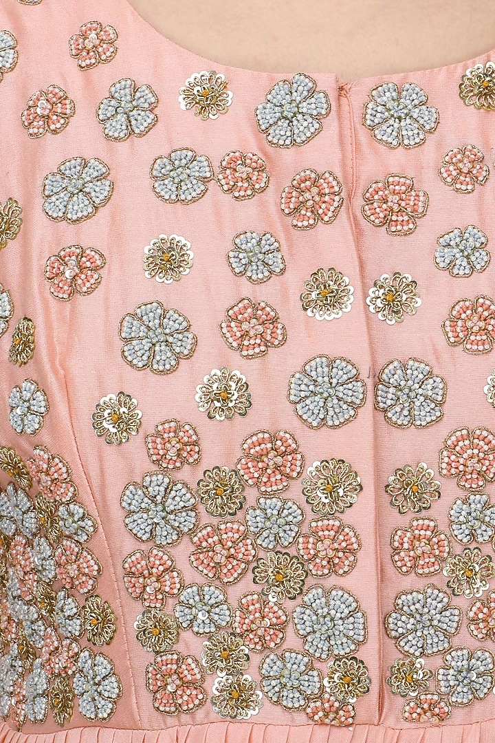 Pink embroidered anarkali set available only at Pernia's Pop Up Shop.