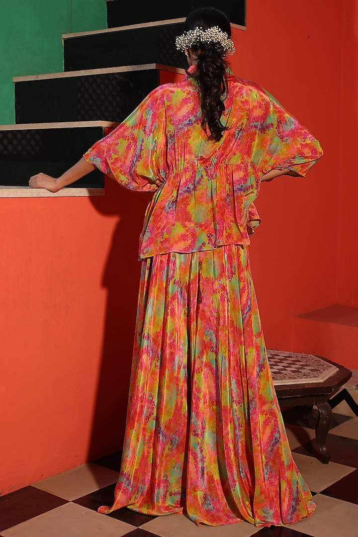 Multi-Colored Crepe Printed Co-Ord Set by Elena Singh at Pernia's Pop Up Shop