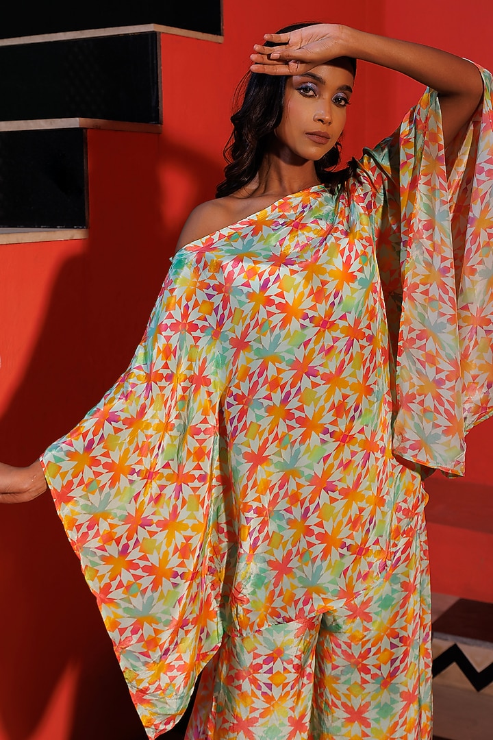 Multi-Colored Crepe Printed Co-Ord Set by Elena Singh at Pernia's Pop Up Shop